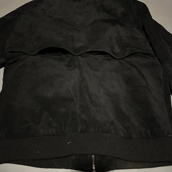 Mobetta The Original Authentic Black Suede Bomber Jacket Mens Size M